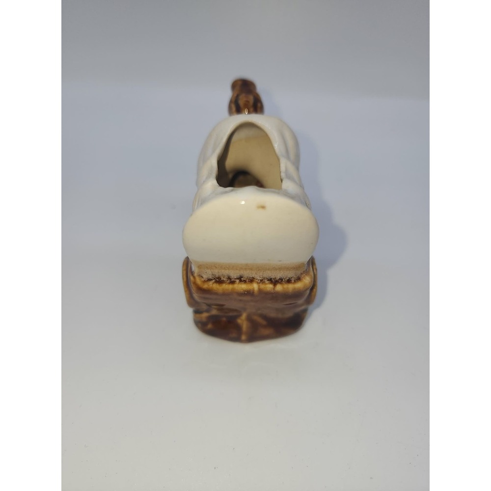 Vintage Grand Ole Opry Opryland USA Ceramic Covered Wagon Horse Souvenir Planter - Picture 10 of 10